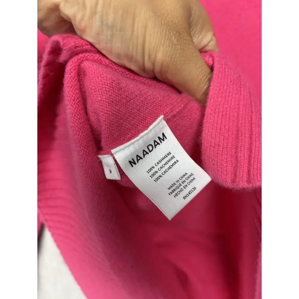 Naadam 100% Cashmere V Neck Boyfriend Pullover Size M Luxury